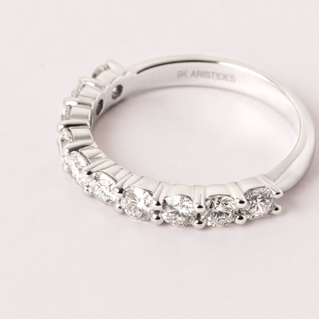 Deca Diamond Eternity Ring in White Gold