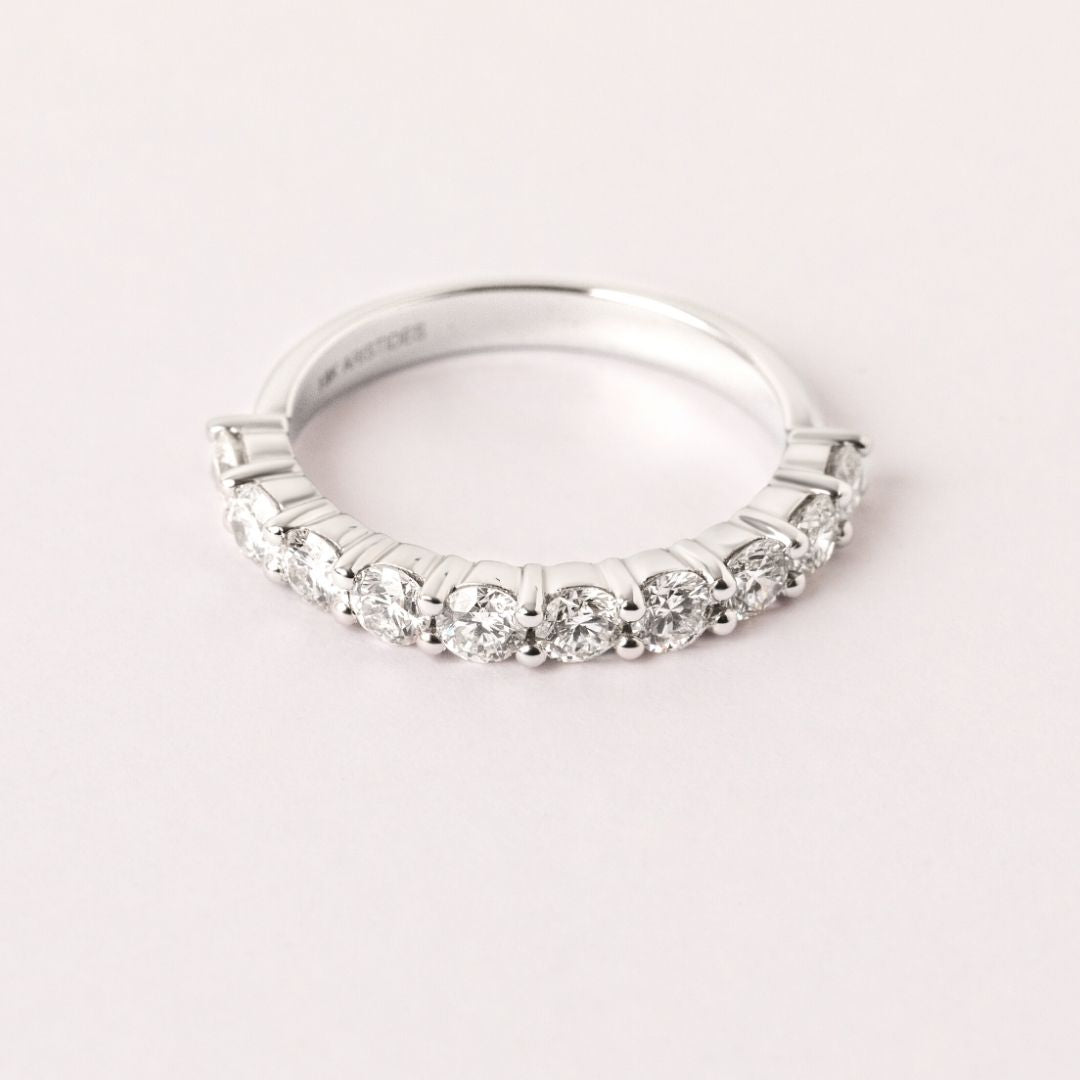 Deca Diamond Eternity Ring in White Gold