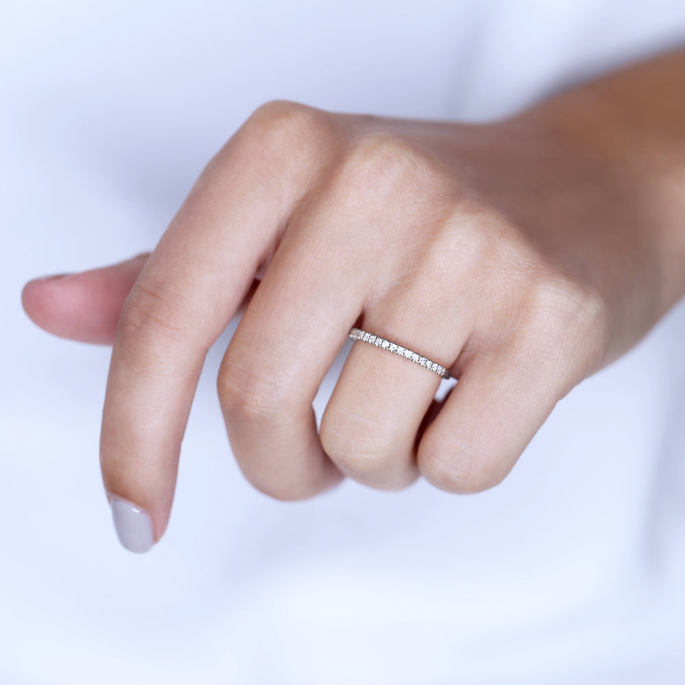 Infini Diamond Eternity Ring in White Gold