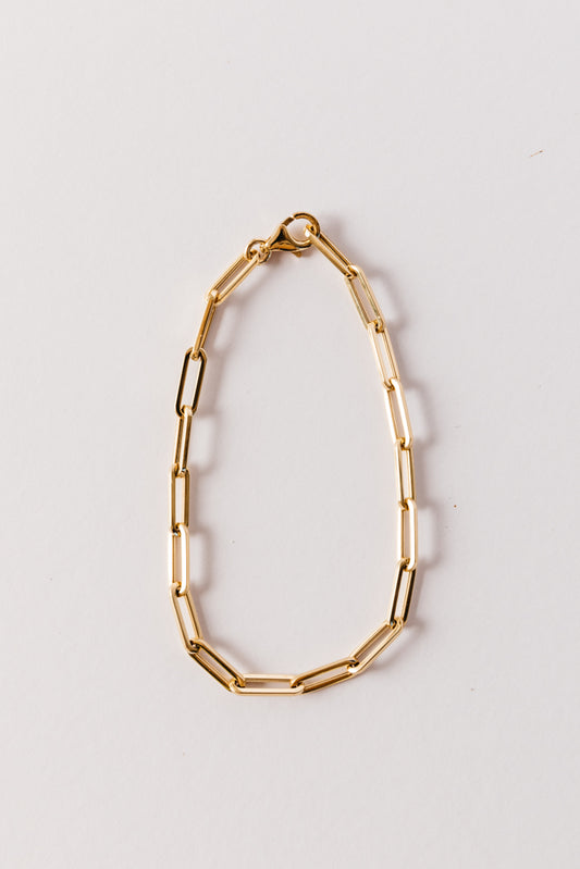 Jackie Paperclip 18 Yellow Gold Bracelet