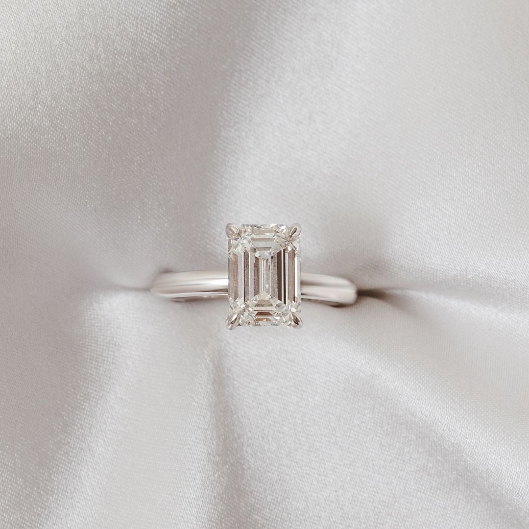 Dea Emerald Cut Diamond Engagement Ring - 2.00 carat Lab Grown Diamond 18ct Yellow or White Gold