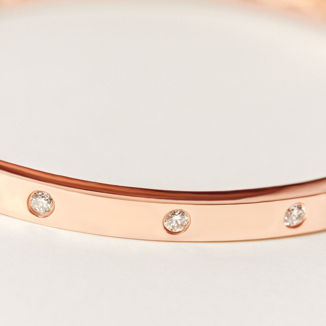 Mia Diamond Bangle 14k Rose Gold