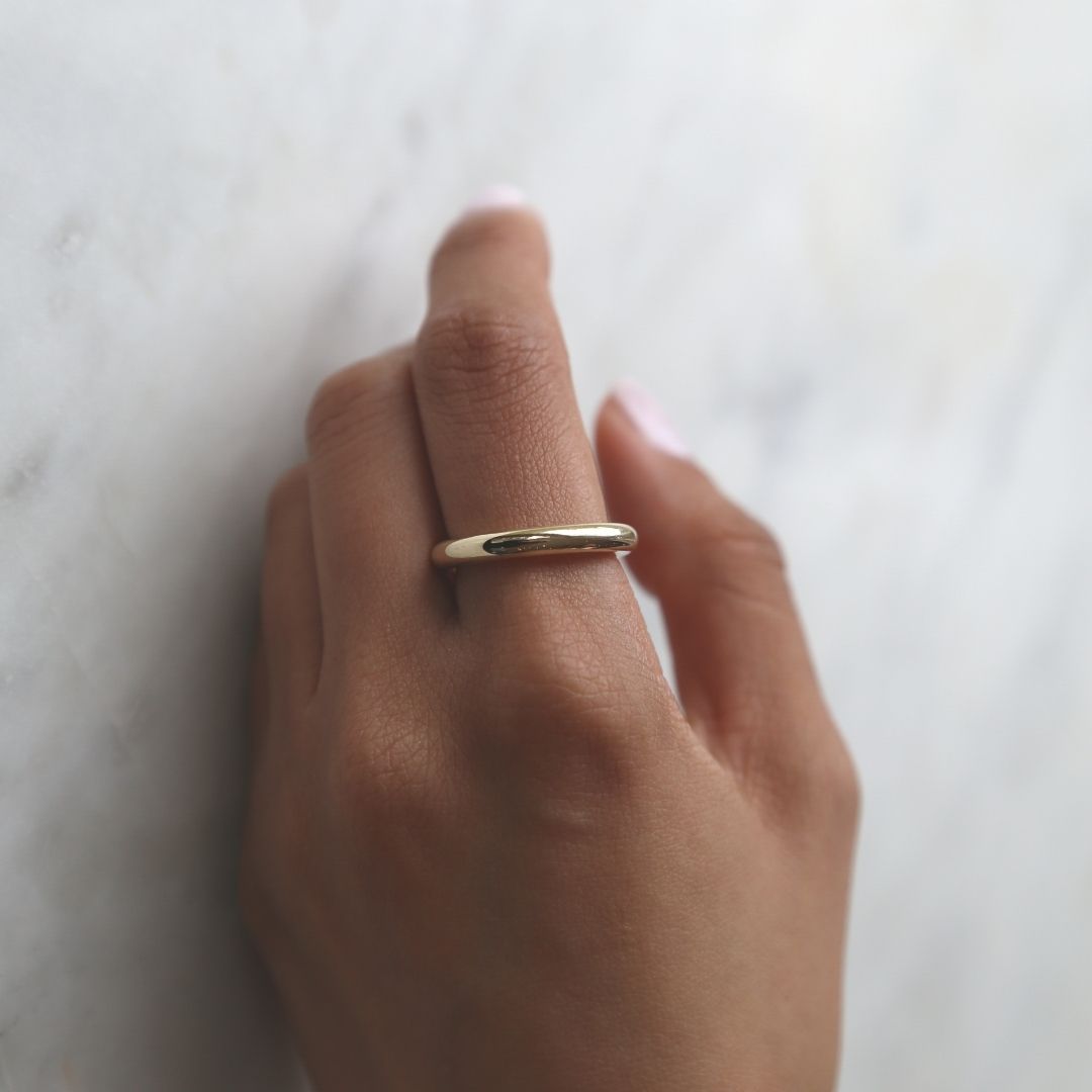 Orbit 3mm Ring Yellow Gold