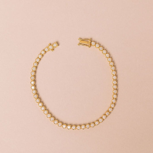 2.50 carat Diamond Tennis Bracelet 18 Yellow Gold