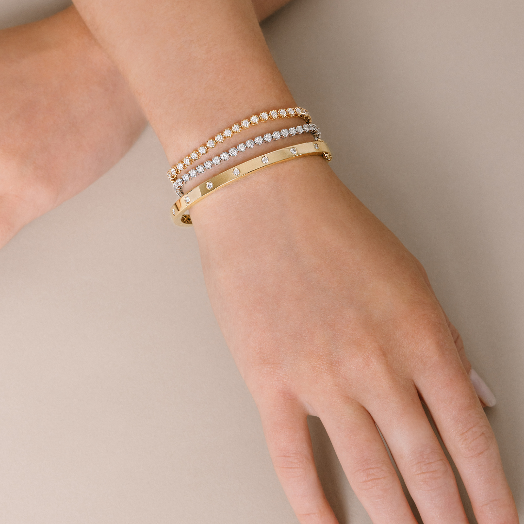 carat Diamond Tennis Bracelet 18 Yellow Gold – Aristides Fine