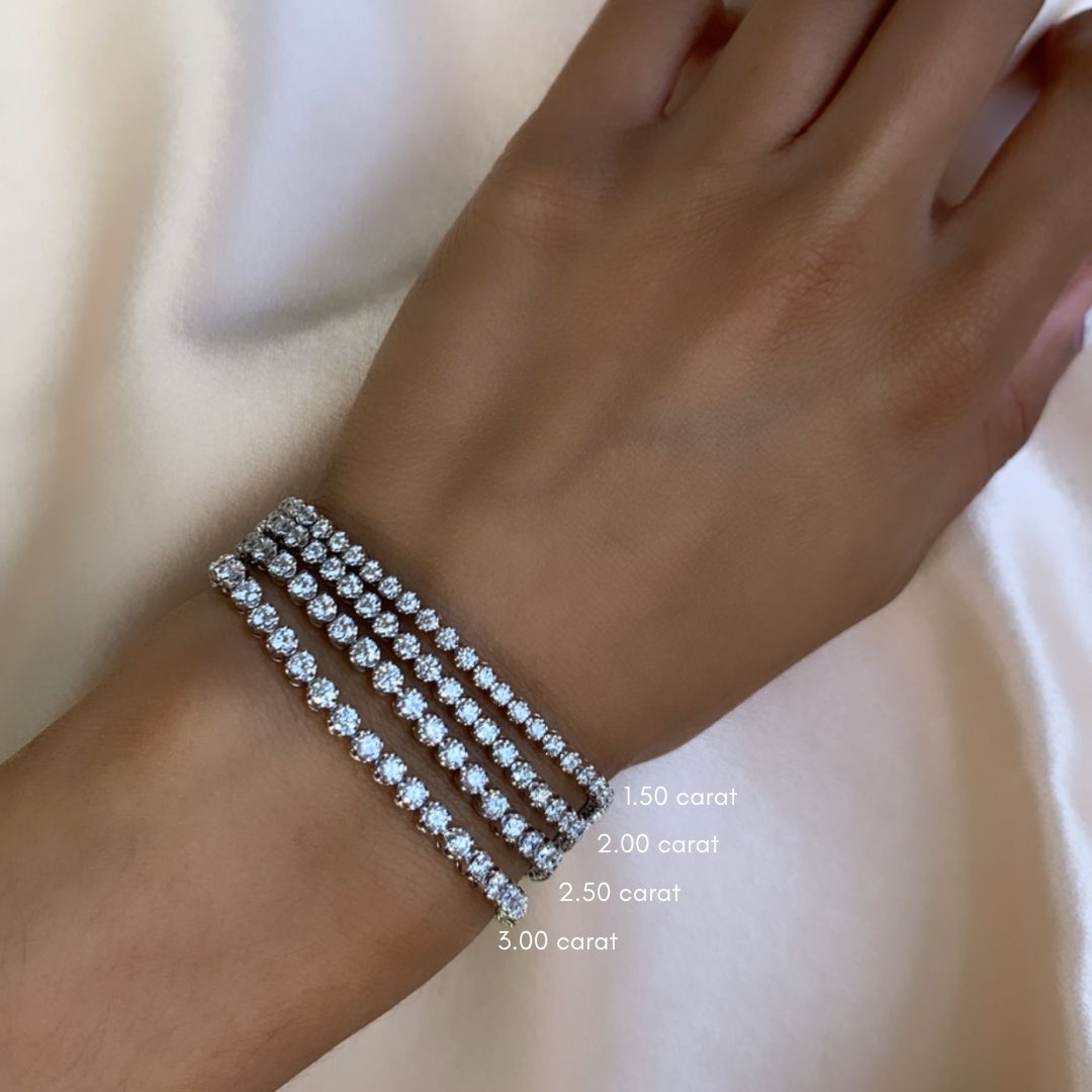 1.5 carat Diamond Tennis Bracelet 18 White Gold