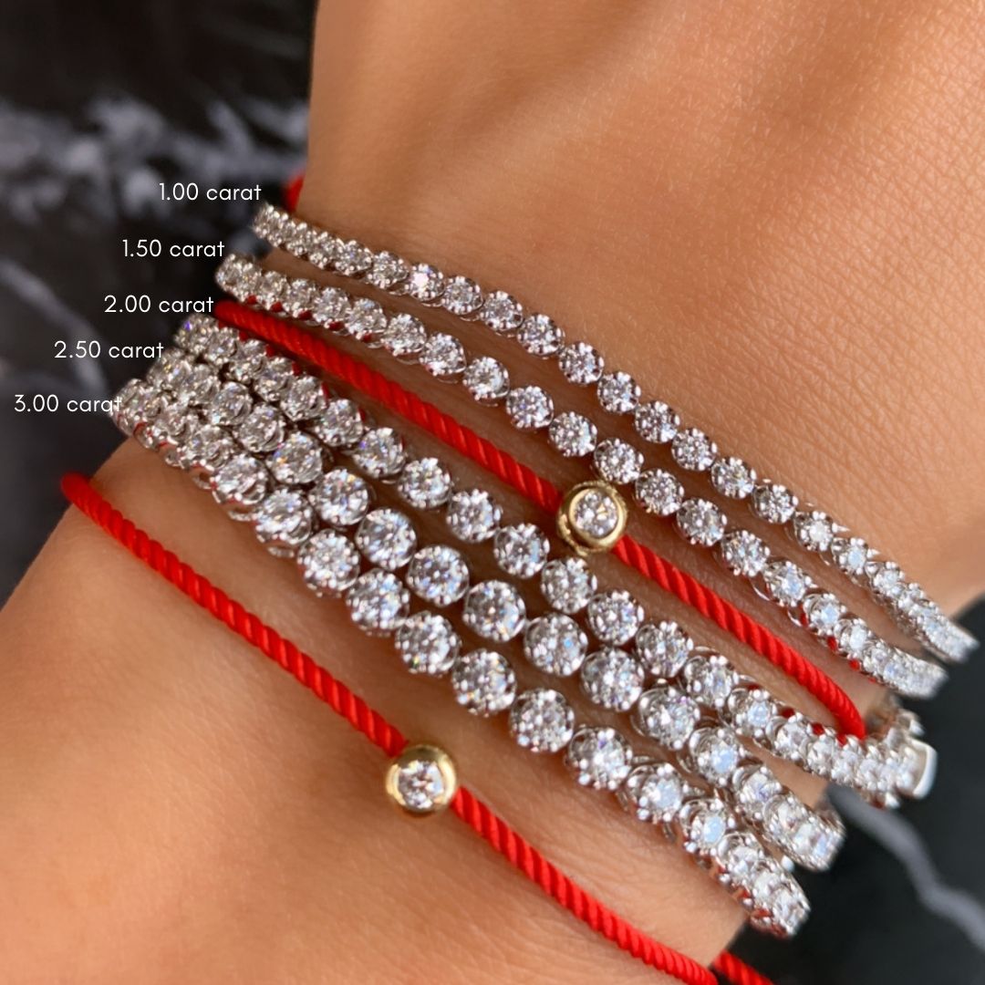 1.5 carat Diamond Tennis Bracelet 18 White Gold