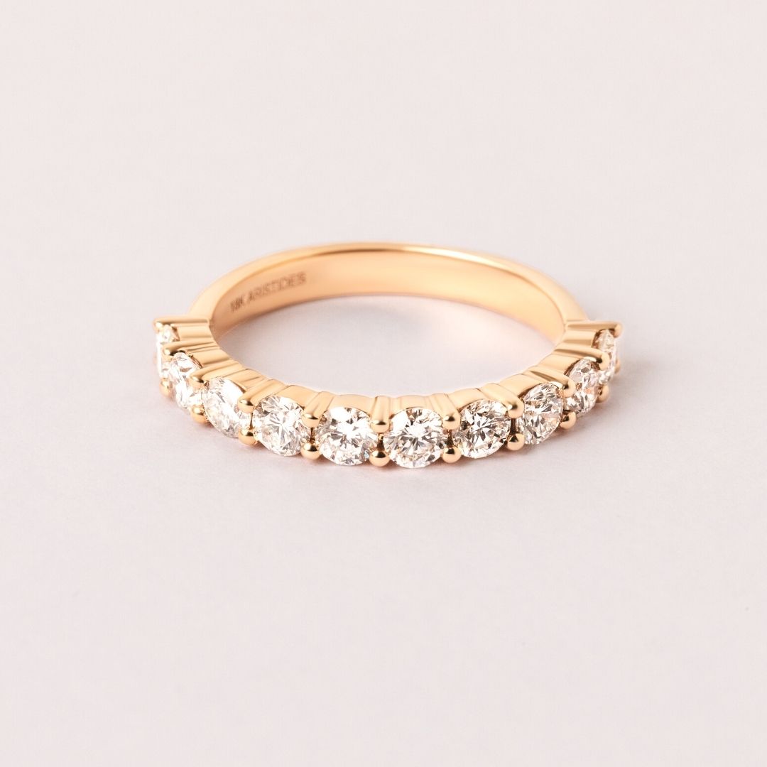Deca Diamond Eternity Ring in Yellow Gold