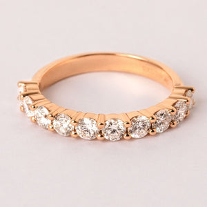 Deca Diamond Eternity Ring in Rose Gold