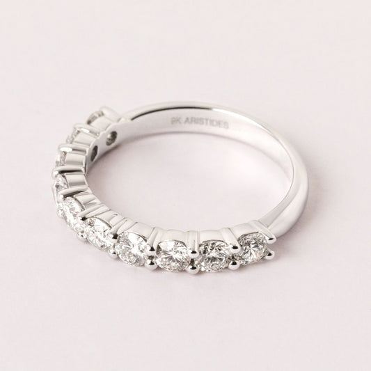 Deca Diamond Eternity Ring in White Gold