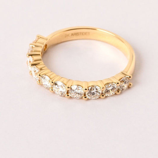 Deca Diamond Eternity Ring in Yellow Gold