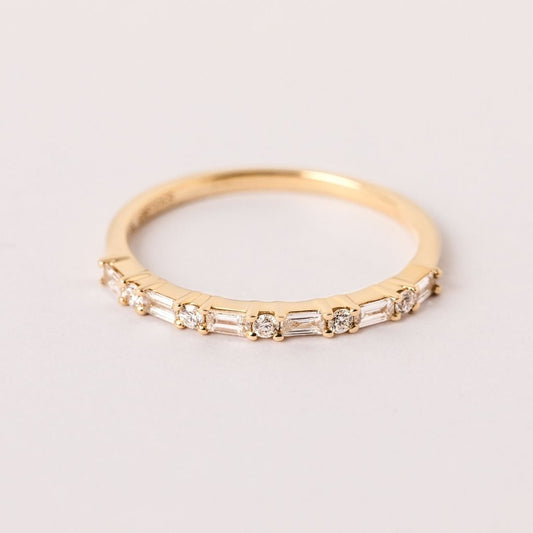 Nina Diamond Ring Yellow Gold