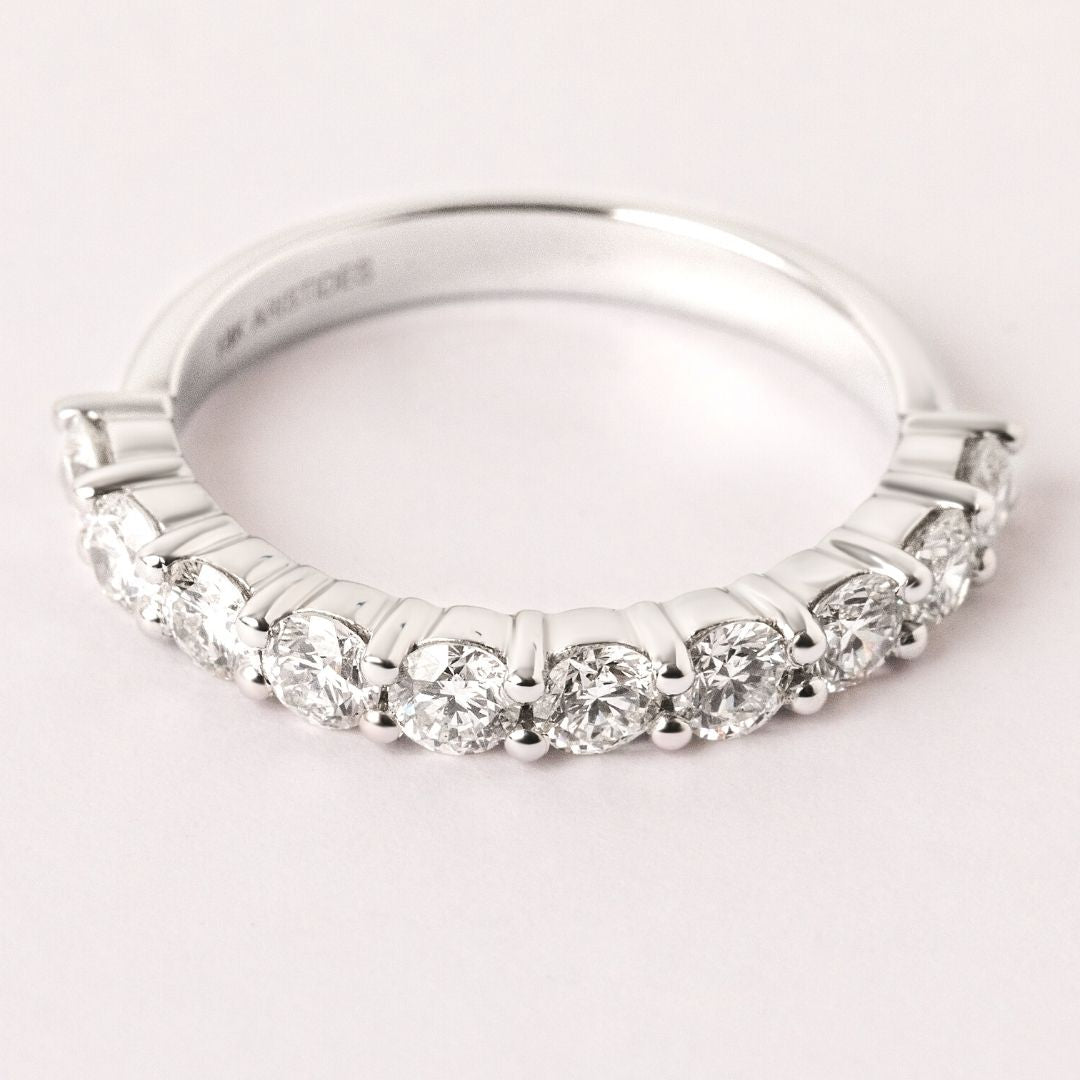 Deca Diamond Eternity Ring in White Gold