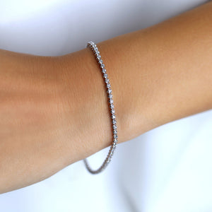 1.00 carat Diamond Tennis Bracelet 18 White Gold