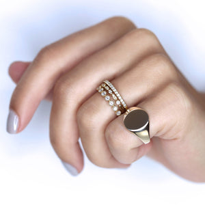Chelsea Yellow Gold Signet Ring