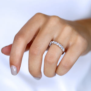 Belle Diamond Eternity Ring in White Gold