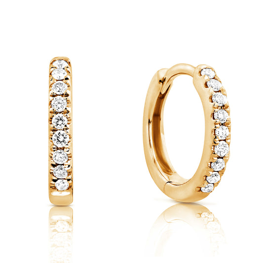 Lexi Grande Diamond Huggie Sleepers Yellow Gold