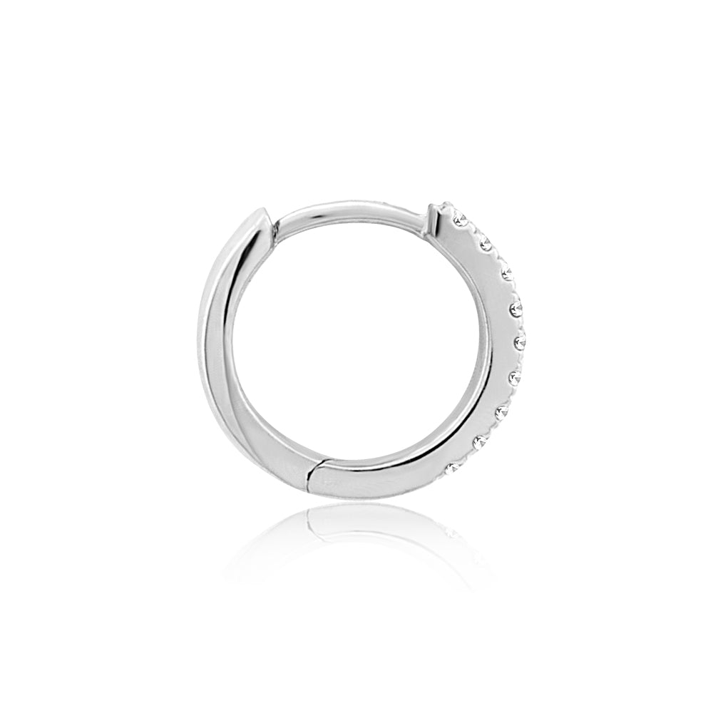 Lexi Grande Diamond Huggie Sleepers White Gold