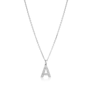 Grande Diamond Monogram White Gold Necklace