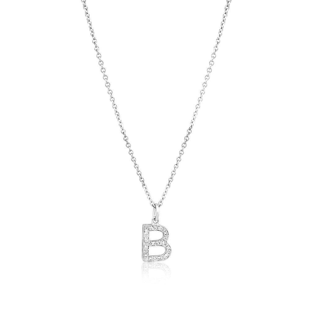 Pre Order Grande Diamond Monogram White Gold Necklace