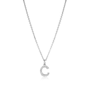 Grande Diamond Monogram White Gold Necklace