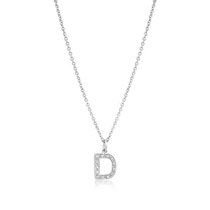 Grande Diamond Monogram White Gold Necklace