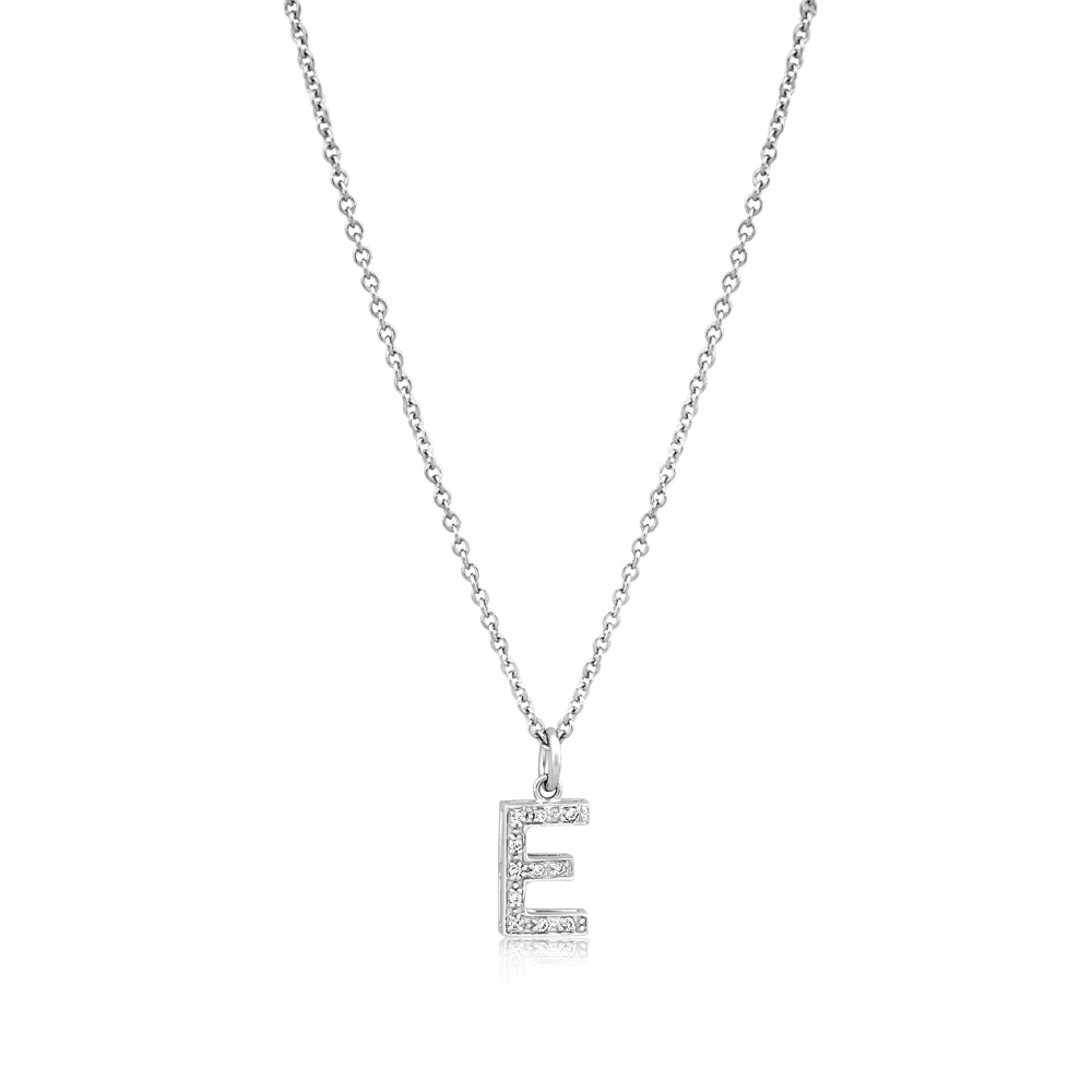 Pre Order Grande Diamond Monogram White Gold Necklace