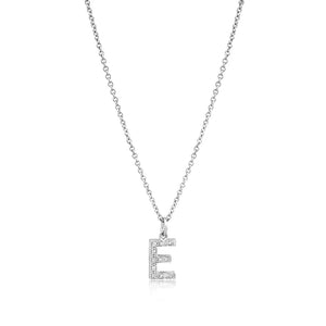 Grande Diamond Monogram White Gold Necklace