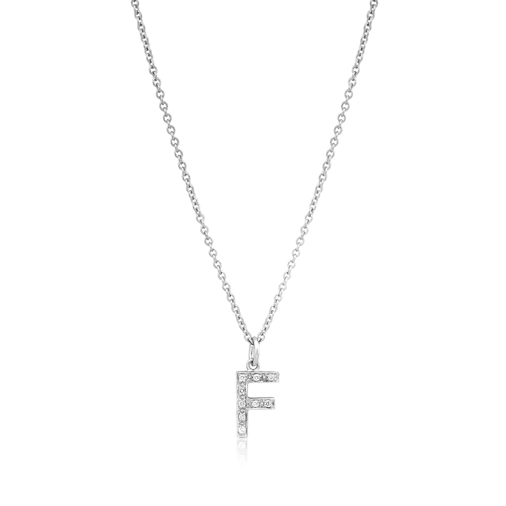 Pre Order Grande Diamond Monogram White Gold Necklace