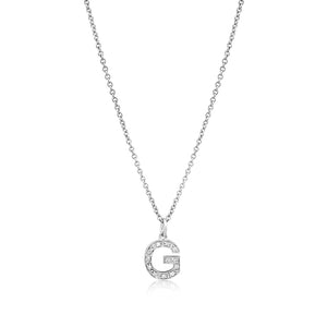 Grande Diamond Monogram White Gold Necklace