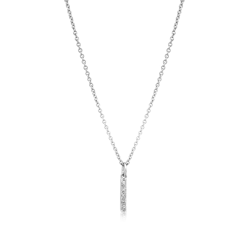 Grande Diamond Monogram White Gold Necklace