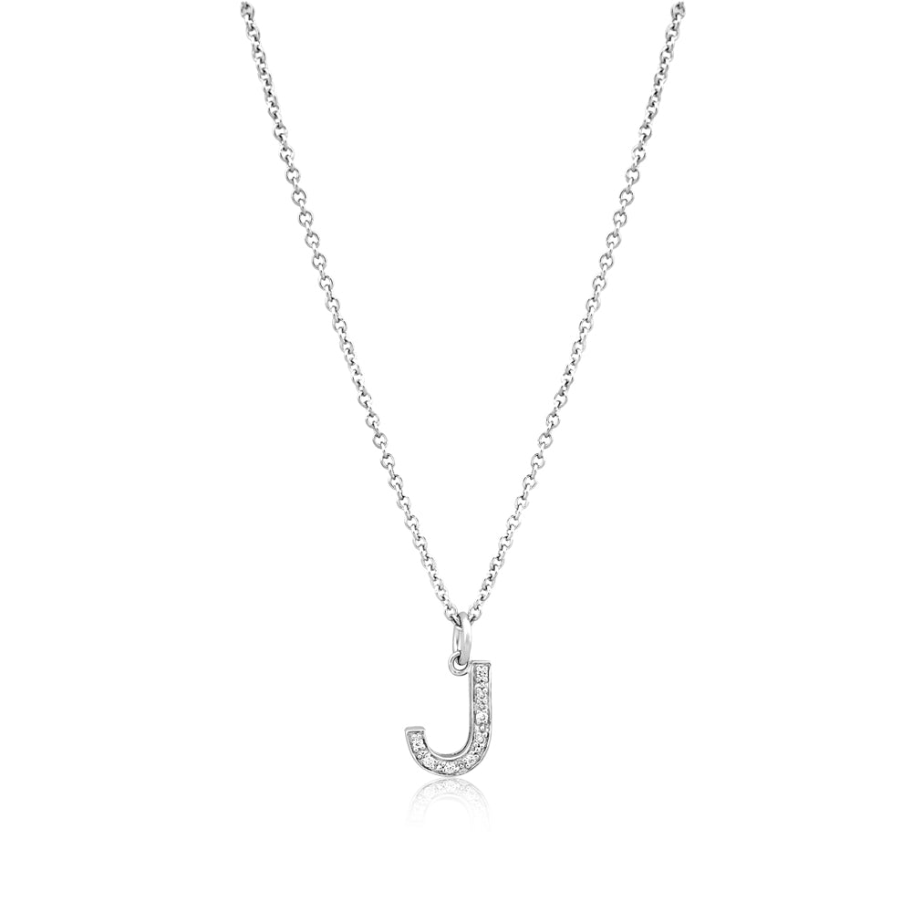 Pre Order Grande Diamond Monogram White Gold Necklace