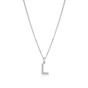 Grande Diamond Monogram White Gold Necklace