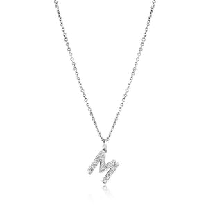 Grande Diamond Monogram White Gold Necklace