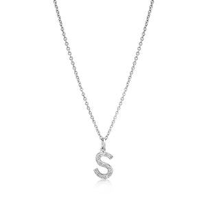 Pre Order Grande Diamond Monogram White Gold Necklace