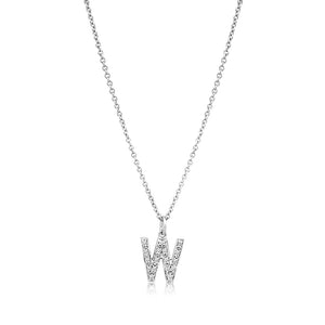 Grande Diamond Monogram White Gold Necklace