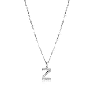 Grande Diamond Monogram White Gold Necklace
