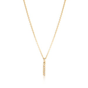 Grande Diamond Monogram Yellow Gold Necklace