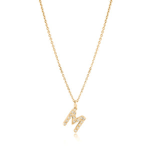 Grande Diamond Monogram Yellow Gold Necklace