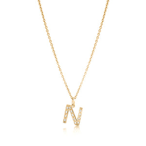 Grande Diamond Monogram Yellow Gold Necklace