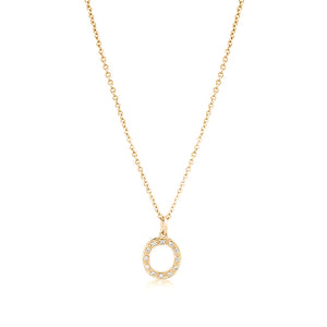 Grande Diamond Monogram Yellow Gold Necklace
