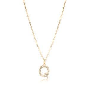 Grande Diamond Monogram Yellow Gold Necklace