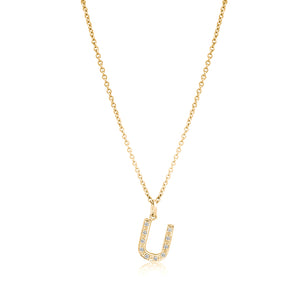 Grande Diamond Monogram Yellow Gold Necklace