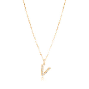 Grande Diamond Monogram Yellow Gold Necklace