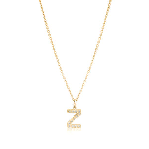 Grande Diamond Monogram Yellow Gold Necklace