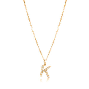 Grande Diamond Monogram Yellow Gold Necklace