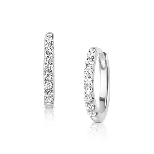Lexi Grande Diamond Huggie Sleepers White Gold