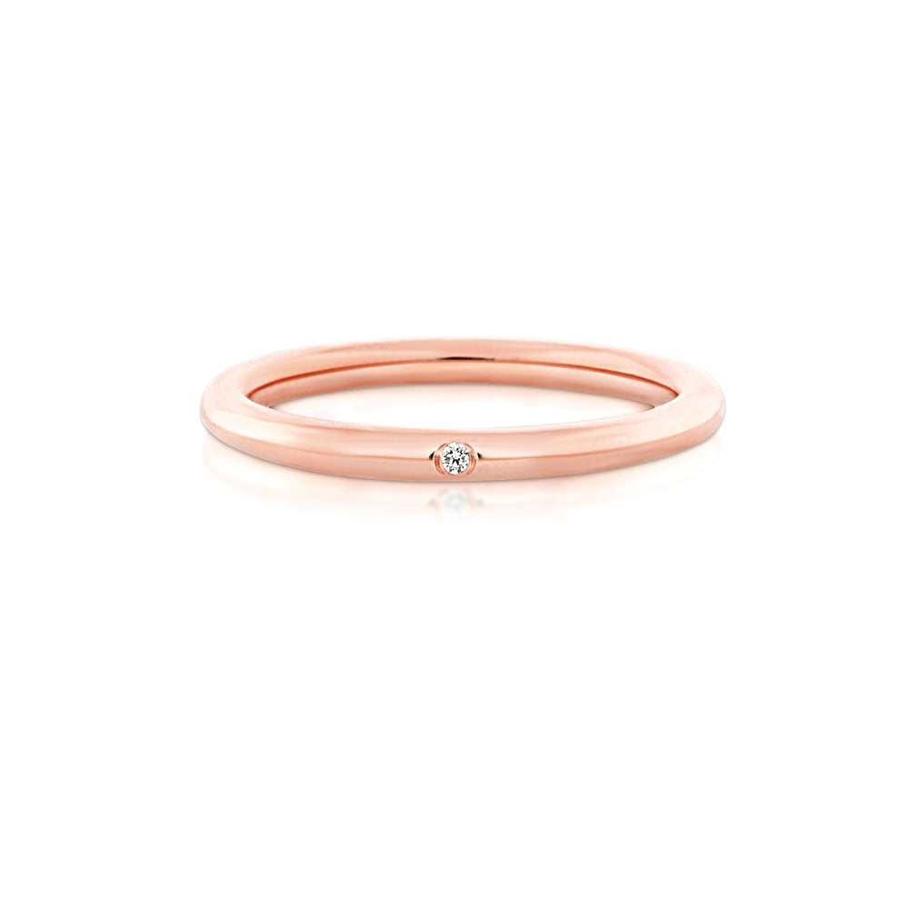 Little Darlings Diamonds Single Diamond Rose Gold Ring