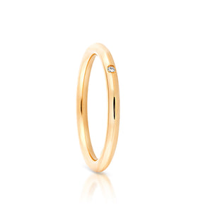 Little Darlings Diamonds Single Diamond Yellow Gold Ring