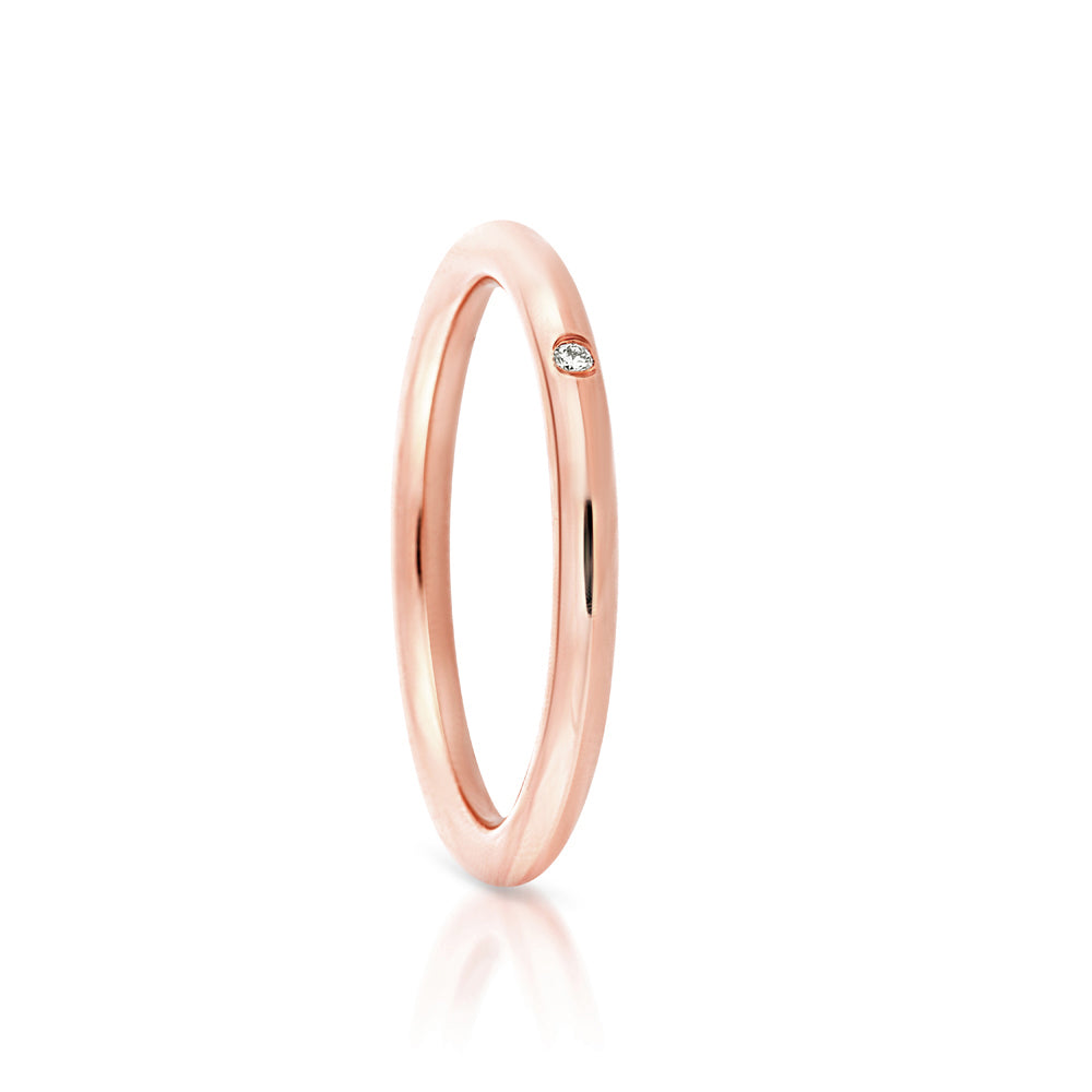 Little Darlings Diamonds Single Diamond Rose Gold Ring